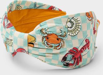 NamJosh Womens Ocean treasure gingham headband
