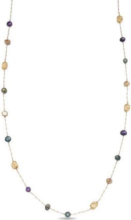 Eye Candy Los Angeles Teresa Freshwater Pearl Station Necklace in Gold at Nordstrom Rack