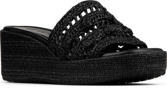 Donald J Pliner Jakki Platform Wedge Sandal in Black at Nordstrom Rack, Size 6.5