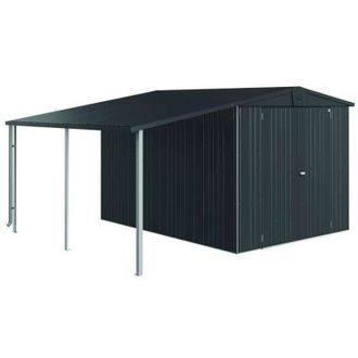 BIOHORT Tetto laterale per Casetta Europa Misura 6/7 grigio scuro metallizzato