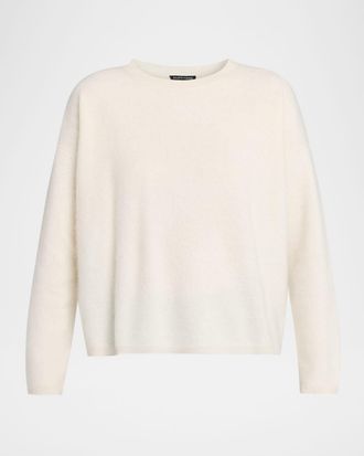 Eileen Fisher Fluffy Cashmere Crewneck Sweater