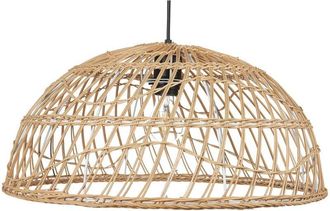 Beliani Lampadario in rattan beige naturale 123 cm con paralume Ravine