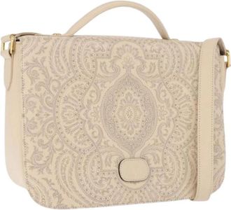 Valentino Pre-owned Vintage Schoudertas - Dames - Vintage Handtas - Beige - ONE Size - Leer - Vintage