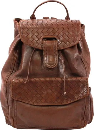 Bottega Veneta Brown Leather Backpack (Pre-Owned)