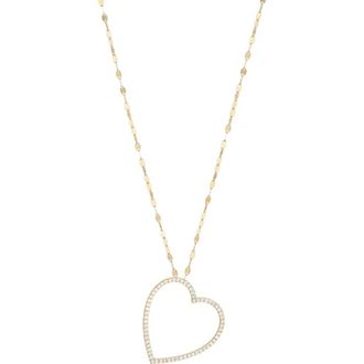 Lana Jewelry Hanging Heart 14K Gold Diamond Pendant Necklace in 14K Yellow Gold at Nordstrom, Size 20