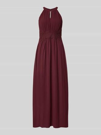 Vila Abendkleid mit Taillenband Modell MILINA in Bordeaux, Gr&ouml;&szlig;e 34