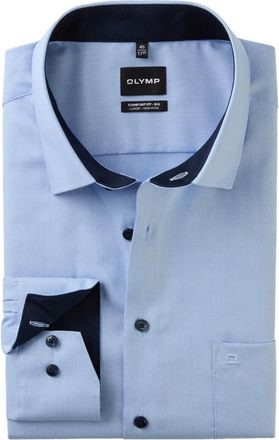 Olymp Olymp, Heren, Overhemden, Blauw, Maat: S Katoen