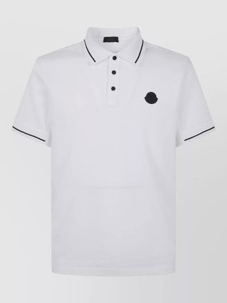 Moncler straight cut polo short sleeves collar