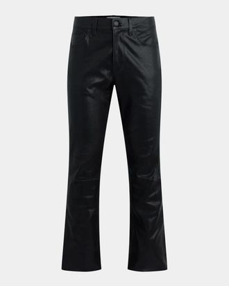 Hudson Walker Leather Kick Flare Jeans