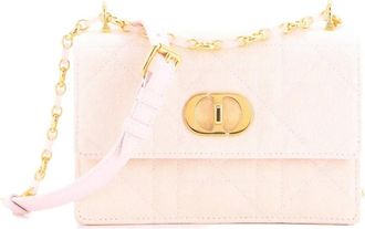 Dior Miss Caro Flap Bag Cannage Quilt Denim Mini shoulder bag - Roze
