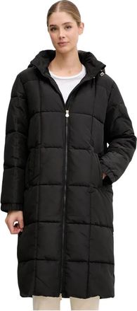 Emporio Armani Ge&iuml;soleerde Parka - Dames - Parka Jassen - Zwart - M - Leer - Jassen