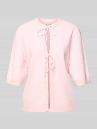 Only Regular Fit Cardigan mit Schn&uuml;rungen Modell SIMONI in Rosa, Gr&ouml;&szlig;e XS