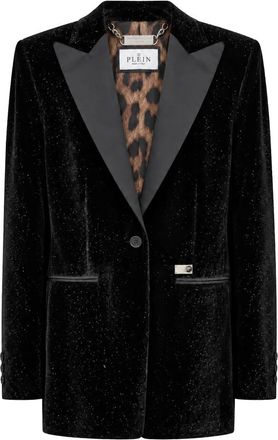 Philipp Plein Blazer Glitter - Jackets - Mujer - Negro - XL