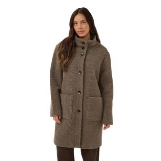 Saint Tropez FerddySZ Woljas - Dames - Mantels - Bruin - Maat: S Wol
