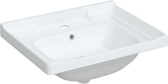 vidaXL Lavandino da Bagno Bianco 61x48x23 cm Rettangolare in Ceramica - Vidaxl
