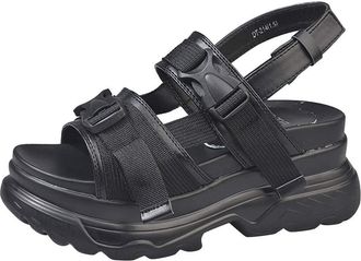 Generic Cocila Walking Sandals For Women Uk Platform Ladies High Heels Buckle Leather Summer Shoes Black, 5 Fabric Court Red Size 3 Womens Pink Rose Gold Blac