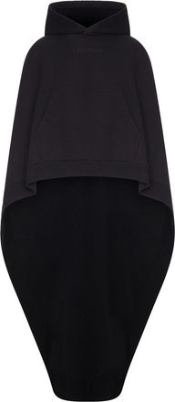 Balenciaga Oversized Asymmetric Hooded Sweatshirt Cape