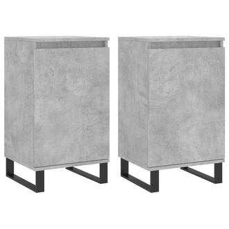 Berkfield Home Sideboards 2 pcs Concrete Grey 40x35x70 cm Engineered Wood | Size: 40 x 35 x 70 cm