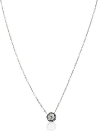 Pandora Round Sparkle Halo Necklace In Sterling Silver