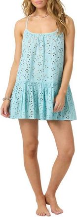 O'Neill Kylee Cotton Eyelet Cover-Up Minidress in Stratosphere at Nordstrom, Size X-Small