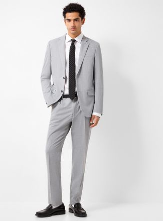 Le 31 Mens Monochrome recycled polyester suit Stockholm fit - Slim