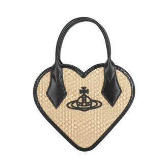 Vivienne Westwood Mini Bags, female, Beige, Size: ONE SIZE Raffia Hand Bag