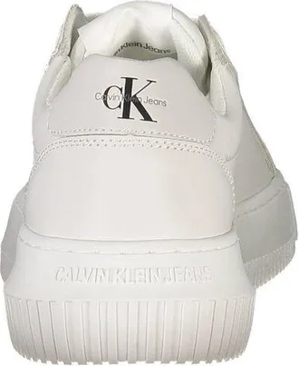 Calvin Klein Logo-Print Platform Sneaker - White