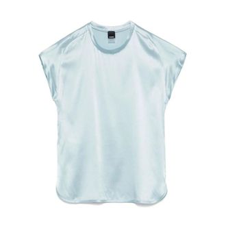 Pinko Pinko, Overhemden, Dames, Blauw, 2Xs, Satijn, Farida Blouse