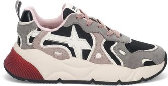 W6YZ Kleurrijke Sneakers met Su&egrave;de en Technische Stof - Dames - Sneakers - Veelkleurig - 41 EU - Su&egrave;de - Schoenen