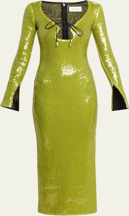 16Arlington Solaria Sequined Midi Dress