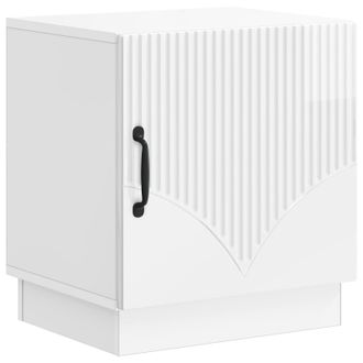 vidaXL Mesita De Noche Blanco Brillante 43 X 34,5 X 47 Cm Vidaxl