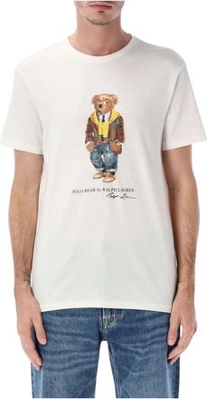 Ralph Lauren Bear Jersey T-Shirt - Heren - T-shirts - Wit - S - Katoen - Tops