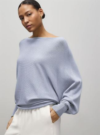 Contemporaine Womens Loose boat-neck sweater Exclusive collection from Italy