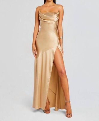 Retrof&ecirc;te Emery Crystal Sequin Embellished Maxi Dress In Nude