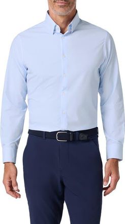 Mizzen+Main Leeward Trim Fit Geometric Pattern Button-Up Shirt in Cloud Blue Plus Print at Nordstrom, Size Medium