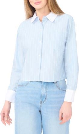 1.State Stripe Long Sleeve Button-Up Shirt in Blue Denim at Nordstrom Rack, Size X-Large