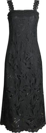 Waimari lace midi dress - Nero