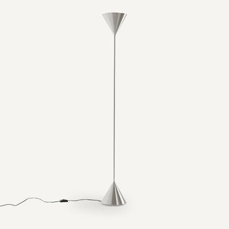 AM.PM Staande lamp met dubbele kegel, geborsteld nikkel, Moke
