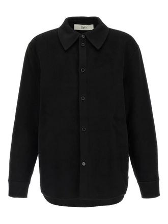 S&eacute;fr Lenny shirt - men - Virgin Wool/Cashmere - L - Black