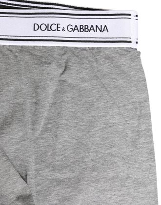 Dolce & Gabbana Gray Logo Waistband Cotton Men Boxer Mens Underwear