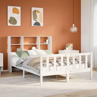 Berkfield Home Bookcase Bed without Mattress White 160x200 cm Solid Wood Pine