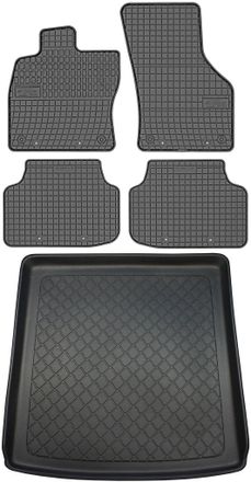 OEM Skoda Octavia Iii Kombi De 05.2013 A 05.2020 Set - Alfombrillas De Goma Para Coche + Alfombrilla Para Maletero