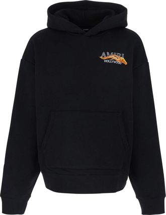 Amiri Black Graphic Logo Hoodie