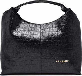 Ermanno Scervino Black Polyurethane Veronica Shoulder Bag