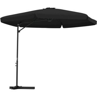 vidaXL Sombrilla De Jard&iacute;n Con Palo De Acero Negra 300 Cm Vidaxl