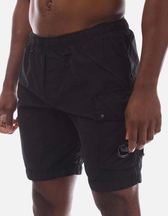 C.P. Company Mens Flatt Nylon Cargo Swim Shorts - Black - Size: 37/36/32