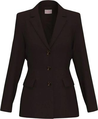 Emme Di Marella Amico Blazer - Dames - Blazers - Bruin - L - Leer - Jassen