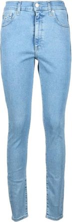 Tommy Jeans Katoen Elastaan Jeans - Dames - Skinny Jeans - Blauw - W24 - Katoen - Jeans