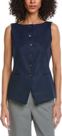 Lafayette 148 New York Cutaway Linen Vest