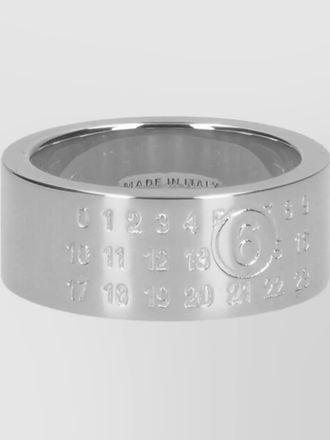 Maison Margiela number engraved polished finish rings